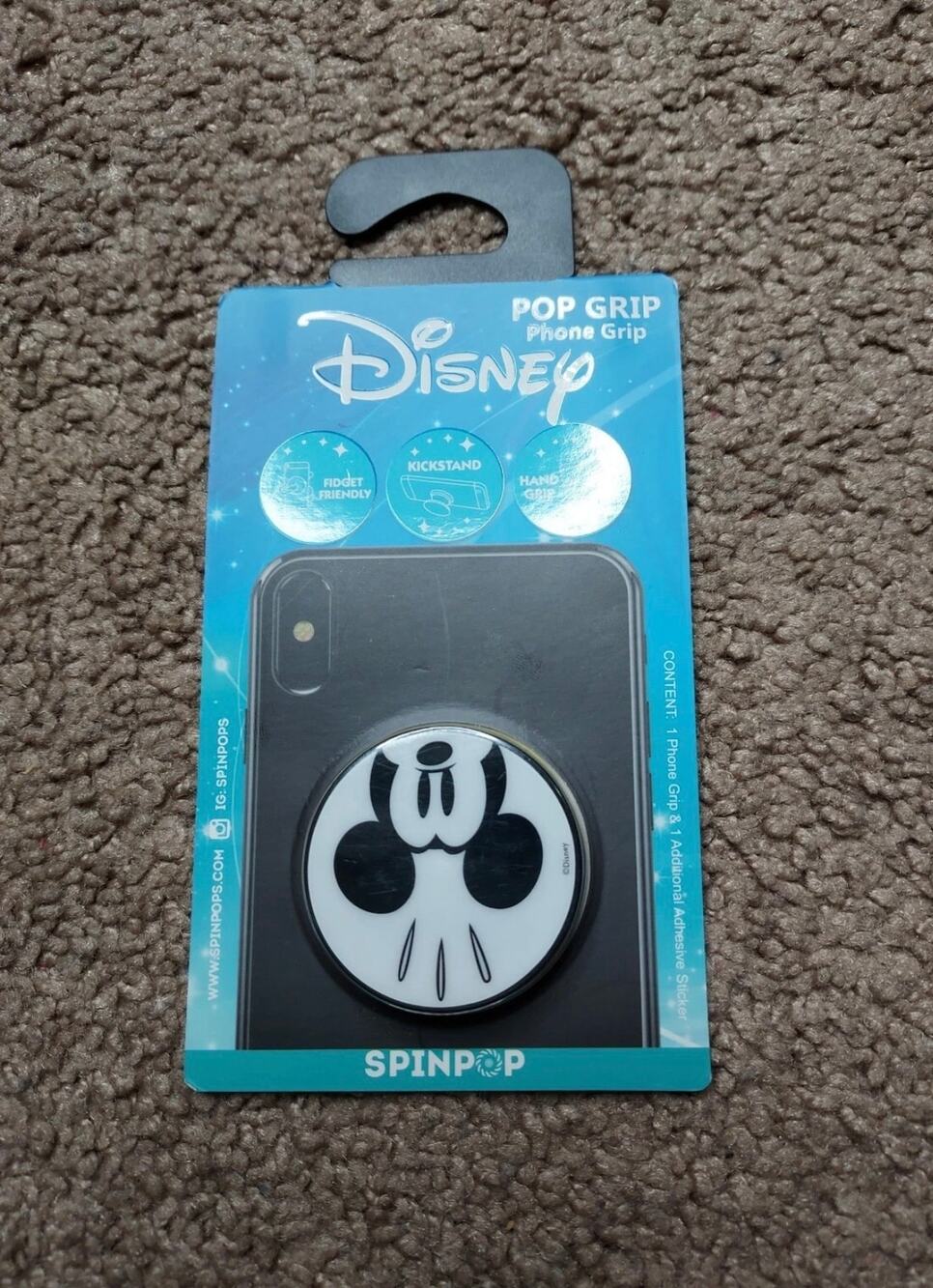 NWT Disney SpinPop Pop Grip Mickey Mouse Phone Grip Pop Socket